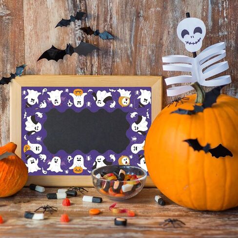68.9 Feet Halloween Bulletin Board Borders，Scalloped Borders Bulletin Board Border Decorative,Funny Patterns Rolled Border Trim, for Classroom Decoration Strips Chalkboard Wall Decor in Kuwait