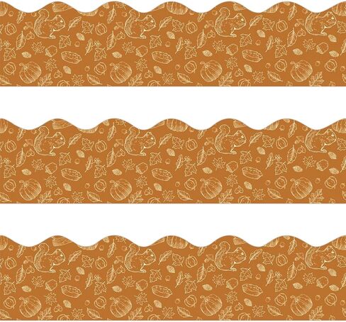 72Ft Fall Bulletin Board Borders Pumpkin Leaves Border for Classroom Decor in Kuwait