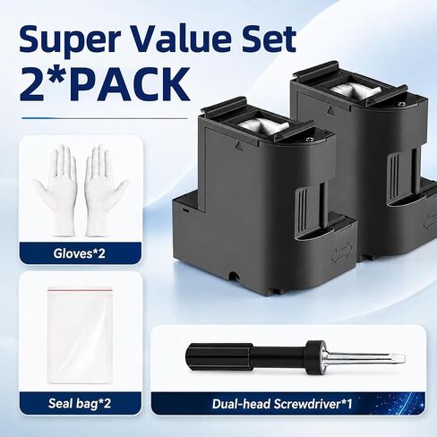 F170 Maintenance Box Compatible Replacement for Epson SC-F170 S210125 2Pack in Kuwait