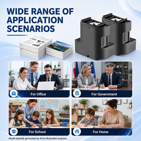 F170 Maintenance Box Compatible Replacement for Epson SC-F170 S210125 2Pack in Kuwait