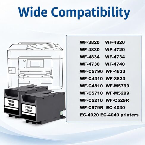 Compatible T6715 T6716 Maintenance Box T6715 for Workforce Pro WF-4830 2PK in Kuwait