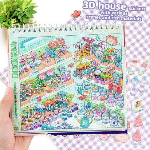 10 Sets Big Size 3D Room Sticker Scene Book DIY Kit in Saudi Arabia