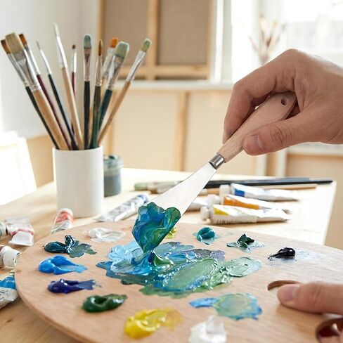 JJUNW 5Pcs Pallet Knife, Painting Knife Set, Brushes for Acrylic Oils Paints Brushes Sets, Oil Painting Supplies Paintings Kit, Knive Acrylic Paint for Oil Paint Supplies in Saudi Arabia