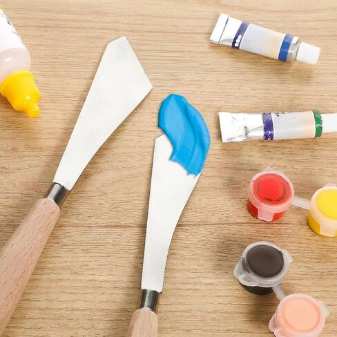 JJUNW 5Pcs Pallet Knife, Painting Knife Set, Brushes for Acrylic Oils Paints Brushes Sets, Oil Painting Supplies Paintings Kit, Knive Acrylic Paint for Oil Paint Supplies in Saudi Arabia