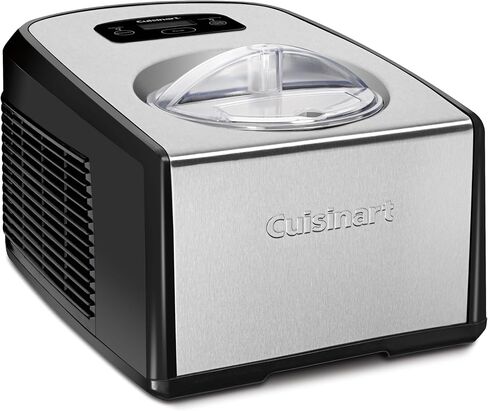 ماكينة صنع الآيس كريم وآلة الجيلاتو سعة 1.5 لتر من Cuisinart، تصنع الزبادي المجمد والأشربة، أوتوماتيكية بالكامل مع ضاغط تجاري عالي الجودة ومجاديف مزج، ICE-100، أسود/مقاوم للصدأ | ضاغط مدمج، مجدافان للخلط، تشغيل تلقائي بالكامل in Kuwait
