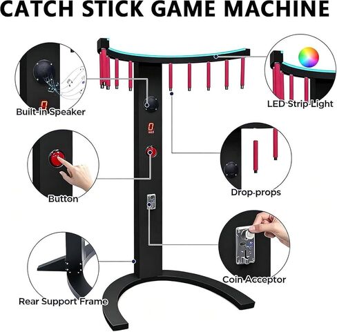 Arcade Reflex Catching Stick Game with LED Lights & Mp3 Player in Saudi Arabia