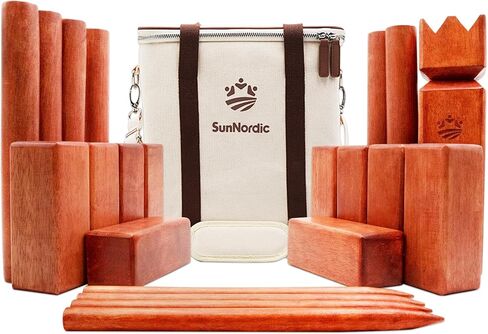 SunNordic Rubber Wood Kubb Yard Game Set with Carry Bag in Saudi Arabia