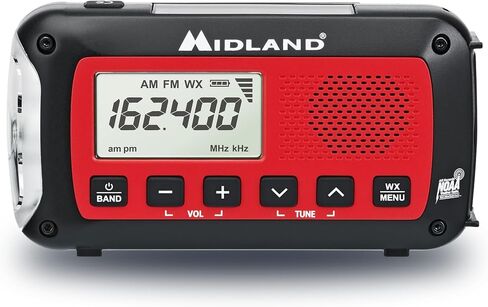 ميدلاند - راديو تنبيه الطقس في حالات الطوارئ من نوا WR120B/WR120EZ - S.A.M.E. برمجة محلية، شاشة ثلاثية اللغات، أكثر من 60 تنبيهات للطوارئ، وساعة منبه (WR120B - تغليف صندوقي) in Kuwait