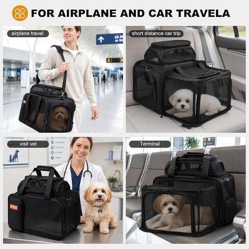 pidipiti 18x12x11 top Expandable pet Carrier for Allegiant Frontier Airline in Kuwait