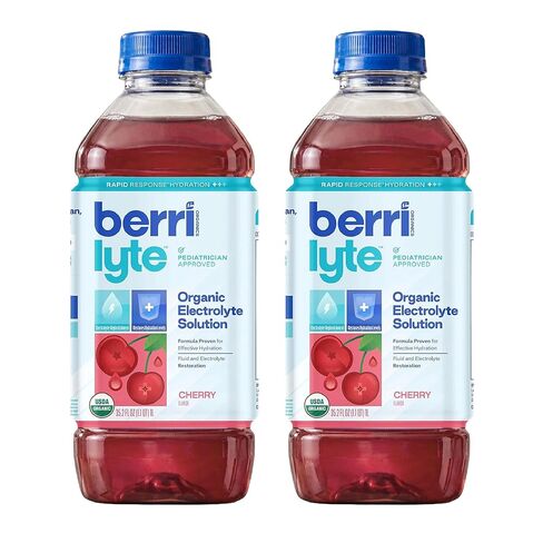 Berri Lyte Plant Based Organic Electrolyte Solution – Pediatric Rehydration Drink – Low Sugar Acai Berry Flavor, 1 L, 2 ct in Kuwait
