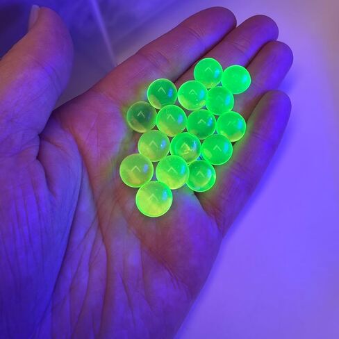 15 pcs (25 Grams) Glass Sphere Small Marble Ball Yellow urаnium Transparent, Glass, Czech Republic (10 mm) in Saudi Arabia