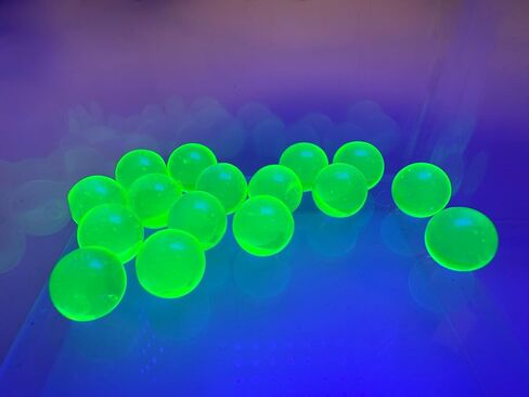 15 pcs (25 Grams) Glass Sphere Small Marble Ball Yellow urаnium Transparent, Glass, Czech Republic (10 mm) in Saudi Arabia