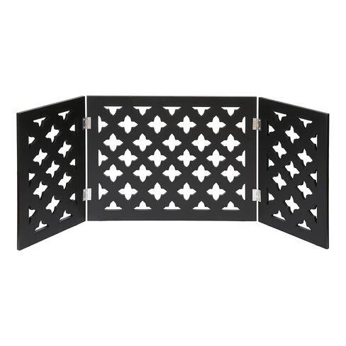  Indoor/Outdoor Solid Wood Crisscross Freestanding Foldable Adjustable 3-Section Pet Gate in Kuwait