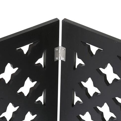  Indoor/Outdoor Solid Wood Crisscross Freestanding Foldable Adjustable 3-Section Pet Gate in Kuwait