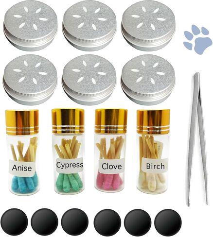 CHENGXINWENHUA AKC Dog Scent Work Starter kit Available in Anise, Birch, Clove vetiver Flavour Scent Training kit, Nose Work, Dogs scentwork Pure Oil-Jars Sets in Kuwait