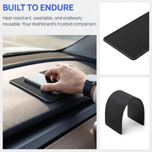 Tianmei 10.6" x 5.9" Extra Large Size Anti-Slip Rubber Pad, Car Dashboard Universal Non-Slip Mat Use for Cell Phones, Sunglasses, Keys, Coins and More (Pink Rabbit) in Kuwait