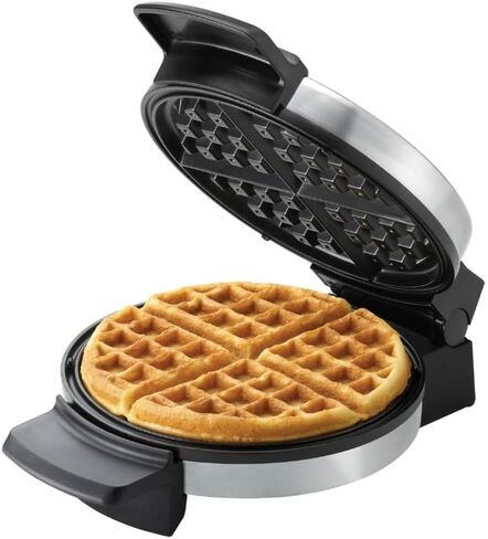 BLACK+DECKER Belgian Waffle Maker, Stainless Steel, WMB500,Silver in Saudi Arabia