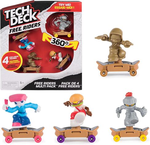 Tech Deck Free Riders Fingerboard & Fidget Toy 4-Pack in Kuwait