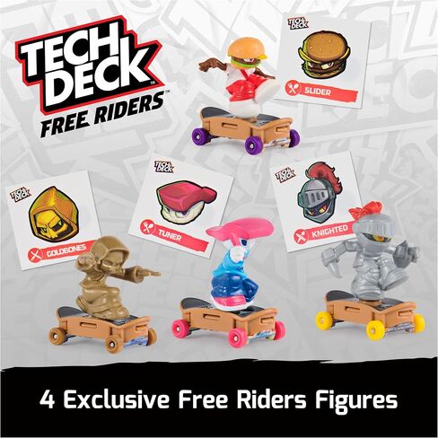 Tech Deck Free Riders Fingerboard & Fidget Toy 4-Pack in Kuwait