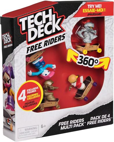 Tech Deck Free Riders Fingerboard & Fidget Toy 4-Pack in Kuwait