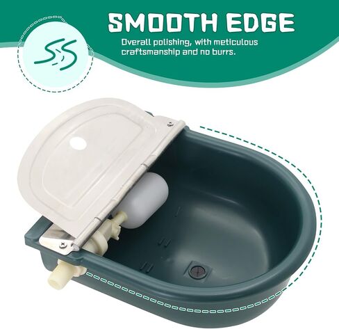 Automatic 1.2 Gallon Water Trough Cow Cattle Horse Water Bowls with Float Valve Livestock Tool Bowl for Cat Goat Sheep Dog Animal Drinking Equipment in Kuwait