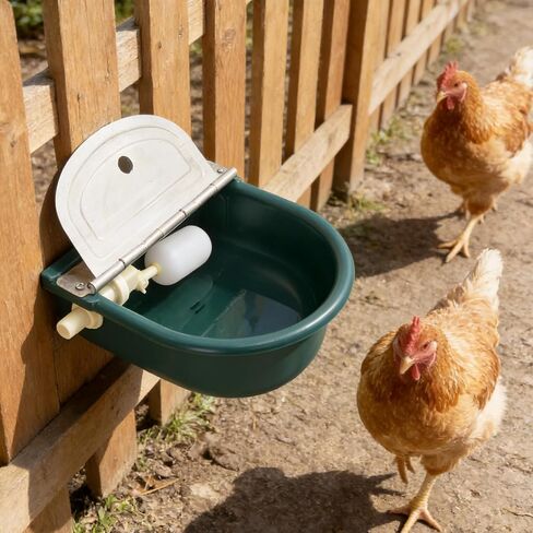 Automatic 1.2 Gallon Water Trough Cow Cattle Horse Water Bowls with Float Valve Livestock Tool Bowl for Cat Goat Sheep Dog Animal Drinking Equipment in Kuwait