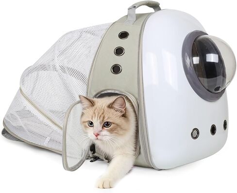 Back Extension Cat Travel Carrier Backpack (Black, Clear Window) in Kuwait