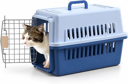 Pets Carrier,Kennel,19in,Long,Hard-Sided,for Cat up to 14lb,Suit for Airline/Road Travel (Coffee, Small) in Saudi Arabia