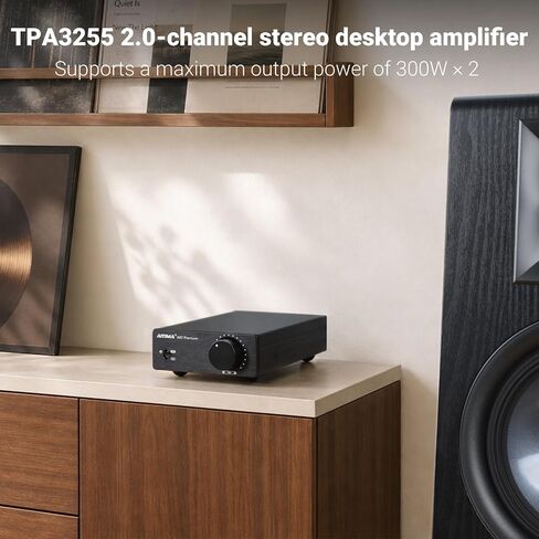 AIYIMA A07 TPA3255 مضخم الطاقة 300Wx2 HiFi فئة D ستيريو الصوت الرقمي أمبير صغير 2 قناة مكبر للصوت للسماعات السلبية سطح المكتب رف الكتب نظام المسرح المنزلي مع محول الطاقة DC 32V in Kuwait