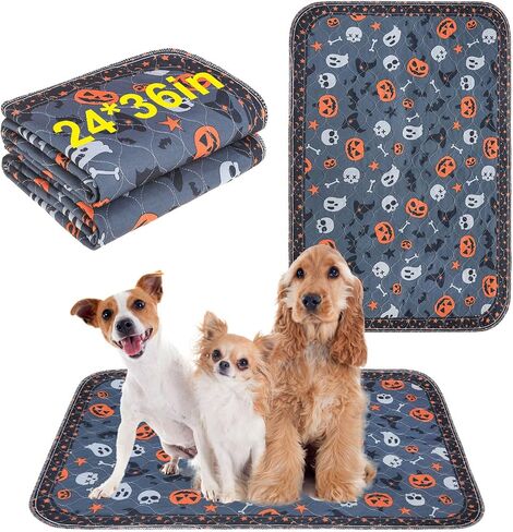 BEAUTYZOO 2 Pack Washable Pee Pads for Dogs,Reusable Puppy Pads 18x24 Pink in Kuwait