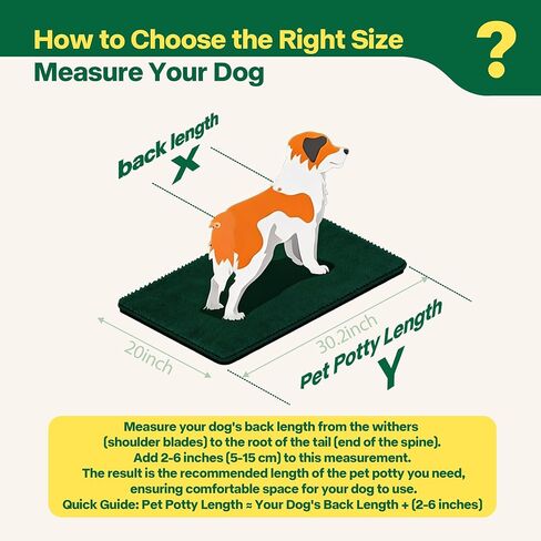 PAWISE Dog Grass Pad with Tray 30"x20" - Indoor Dog Potty with 2 Artificial Grass Patches + 2 Washable Pee Pads + Drainage Grate - Reusable Puppy Potty Training Pad for Apartment Balcony Patio in Kuwait