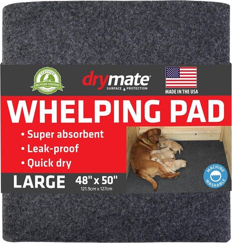 Drymate Jumbo XXL Potty Pad, Dog Playpen Mat Whelping (60x74), Super Absorbent, Waterproof, Slip-Resistant, Machine Washable, Reusable Puppy Pad for Training, Incontinence, Crate, Kennel (USA Made) in Kuwait