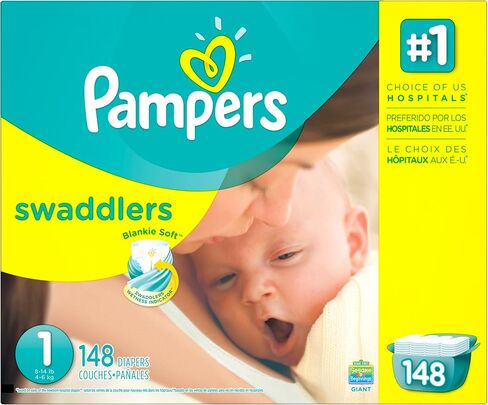 Pampers Swaddlers Diapers Size N 20 Count Pack of 2 (Total of 40 Pampers) in Kuwait