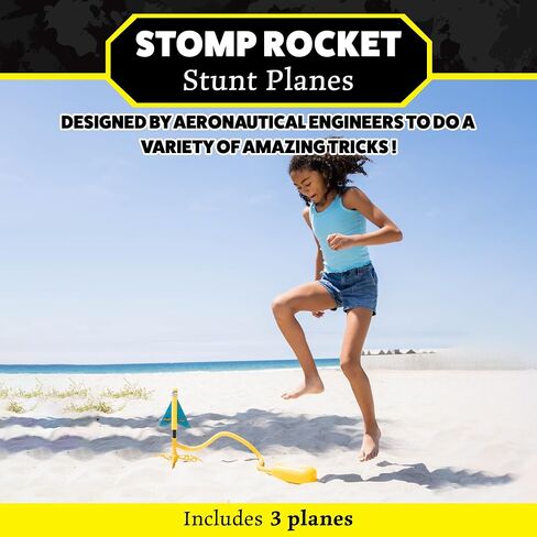 Stomp Rocket Stunt Plane Rocket Launcher Toy for Kids - 3 Foam Airplane Toy in Kuwait