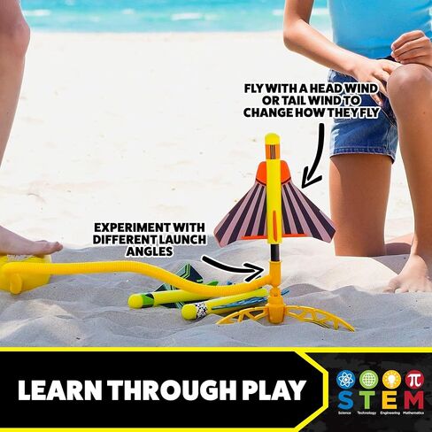 Stomp Rocket Stunt Plane Rocket Launcher Toy for Kids - 3 Foam Airplane Toy in Kuwait