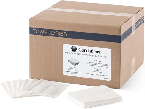 Foundations 2-Ply Disposable Waterproof Paper Liners for Baby Changing Station, Doctor's Offices, Care Centers (500 Pack) in Kuwait