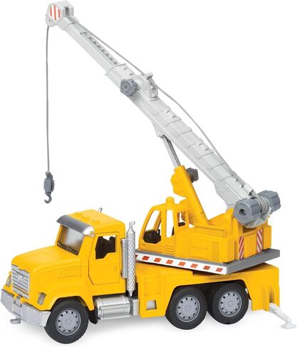 Driven by Battat – 7-Inch Crane Truck Toy with Lights & Sounds, Movable Parts, Construction Vehicle for Boys & Girls, Durable Design, Realistic Details, 3+ Years Toy for Kids in Kuwait