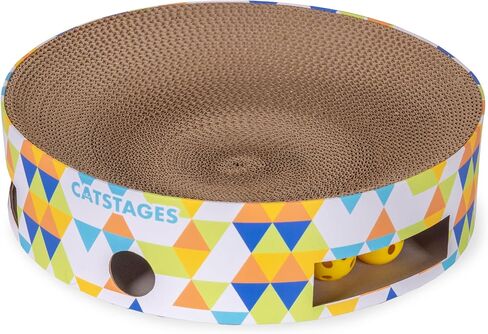 Catstages Bowl Track Scratcher 3-in-1 Ball Track, Scratcher, Lounger, 13.8" in Saudi Arabia