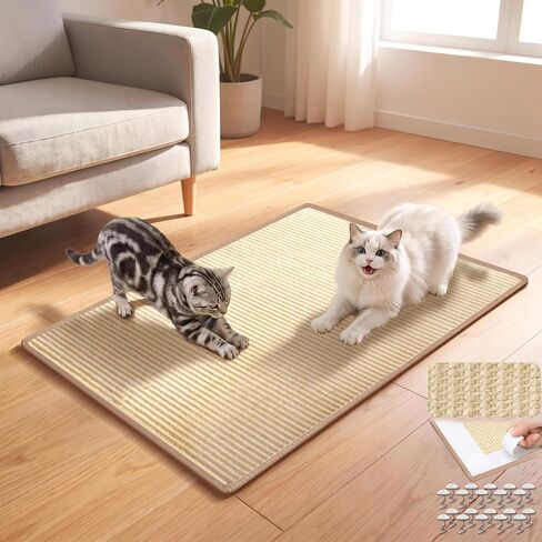 Sisal Cat Scratching Mat: 31.5"x23.6" Large Scratch-Resistant Pad in Kuwait