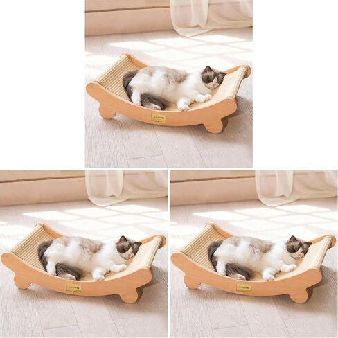 CHEERHOME PETS Sisal Cat Scratcher Bed Indoor Wooden Cat Furniture (Large) in Saudi Arabia