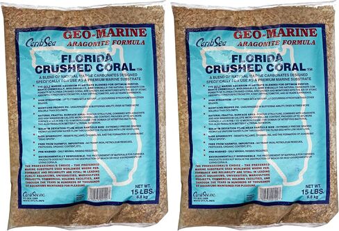 Carib Sea ACS00120 Crushed Coral for Aquarium, 15-Pound (Pack of 2) in Saudi Arabia