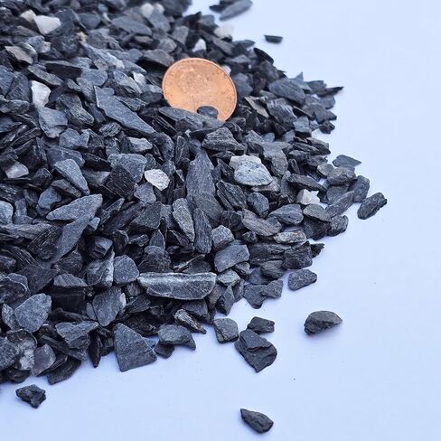 Natural Slate Stone Gravel 1/8 to 1/4 inch - USA Sourced and Packaged for Basing Models, Wargaming, Mosaic Stone Art, Crafts, Bonsai, Succulents, Miniature or Fairy Gardens, Aquariums (1lb) in Kuwait