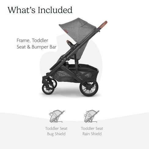 Cruz V2 Stroller - Declan - Oat Mélange | Silver Frame | Chestnut Leather in Kuwait