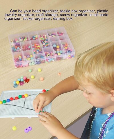 8 PCS 36 Grids Bead Organizer Box Plastic Box Clear Box Organizer 3600 Tackle Box Organizer Bead Containers Plastic Organizer Compartment Organizer Box Jewelry Earring Organizer (8 Pcs) in Kuwait