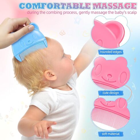 2pcs Bear Shaped Comb Fine Tooth Grooming Tool for Cradle Cap in Kuwait