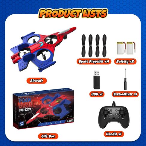 Spider Mini Drone, Foam Remote Control Airplane for Kids in Kuwait