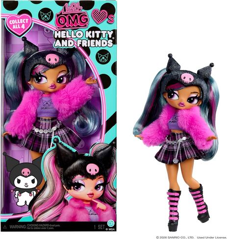 LOL Surprise OMG Loves Hello Kitty and Friends – Kuromi – Fashion Doll Inspired by Hello Kitty and Friends Character – Play & Display! in Kuwait
