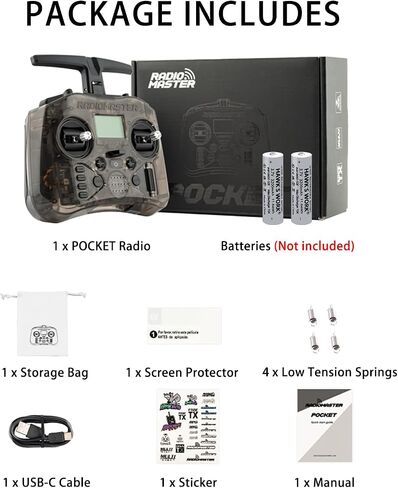 Radiomaster Pocket ELRS Transmitter, Hall Gimbal Portable Mode2 (Charcoal) in Saudi Arabia