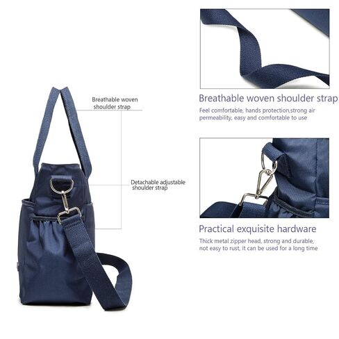 Diaper Bag Tote Bag for Toddler Mommy Messenger Tote Diaper Bags Purse with Stroller Hook (Medium,Black) in Kuwait