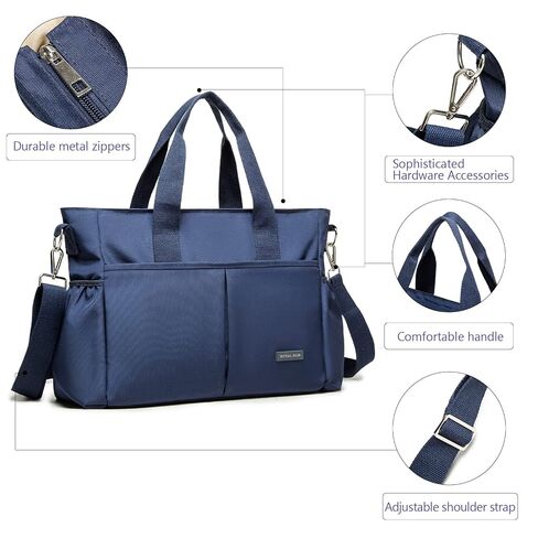 Diaper Bag Tote Bag for Toddler Mommy Messenger Tote Diaper Bags Purse with Stroller Hook (Medium,Black) in Kuwait
